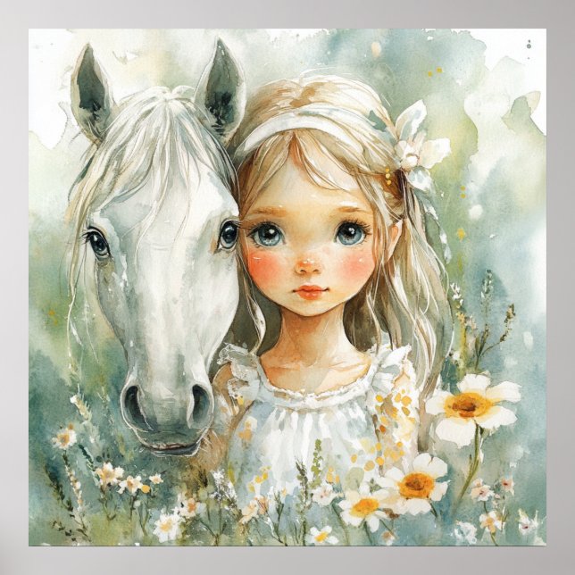 Poster Uma Menina com um Cavalo (Frente)