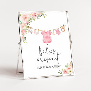 Poster Uma Menina Doce Roupas Bebês são Doce