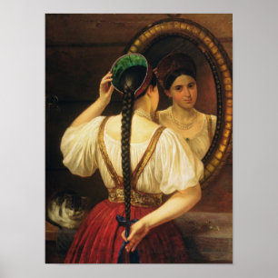 Poster Uma menina no espelho, 1848