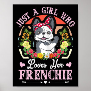 Poster Uma Menina Que Ama O Seu Francês Bulldog 1