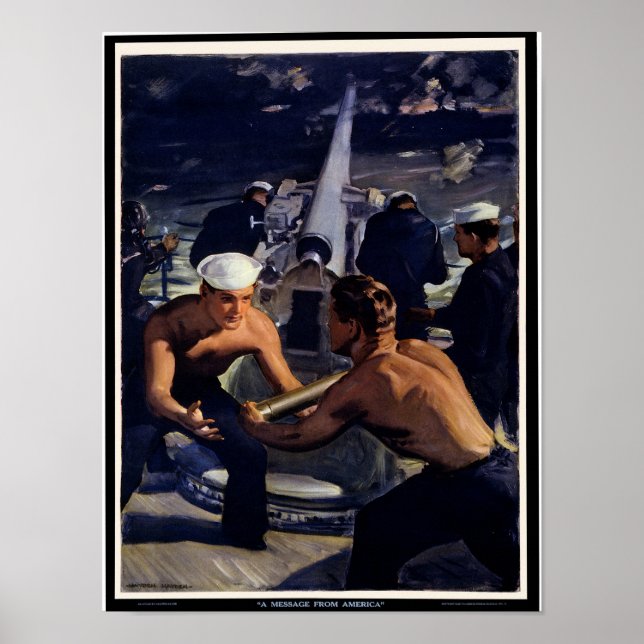 Póster Uma mensagem da América (Frente)