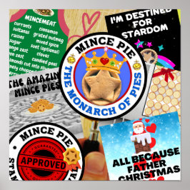 Poster Uma Montagem Mince Pie debaixo do Vidro da Magnify