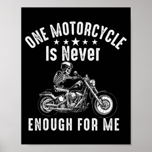 Poster Uma moto é divertida bicicleta motociclista engraç