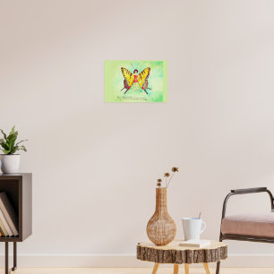 Poster Uma mulher com asas de borboleta