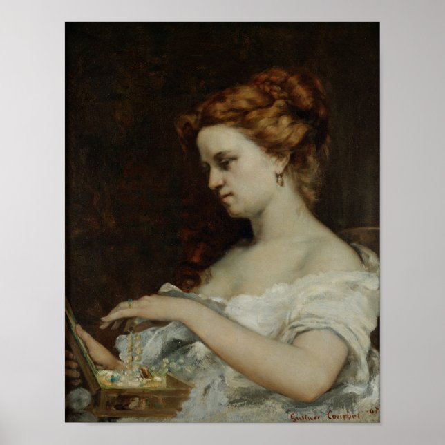 Póster Uma Mulher com Joias, 1867 (Frente)