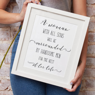 Poster Uma Mulher com todos os Filhos, Arte de Palavras N