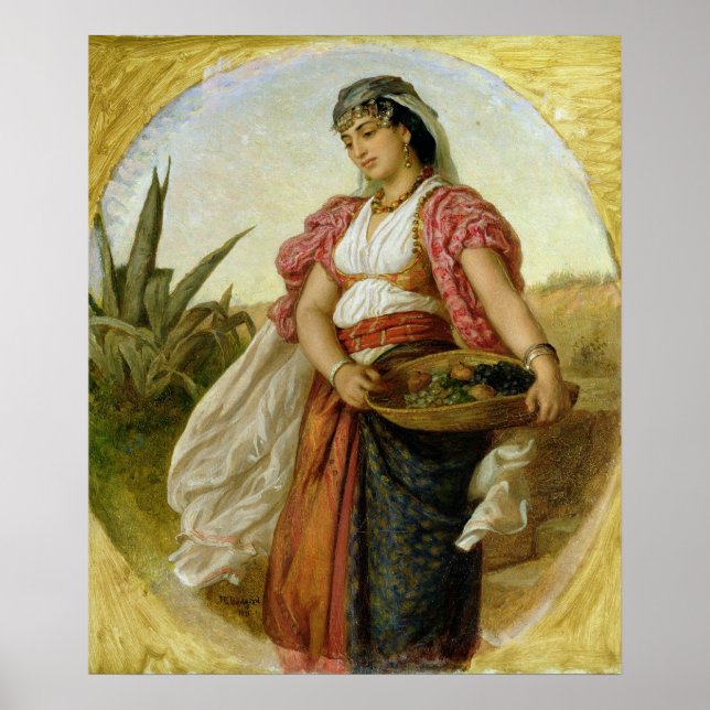 Poster Uma mulher de Argel, 1871 (Frente)