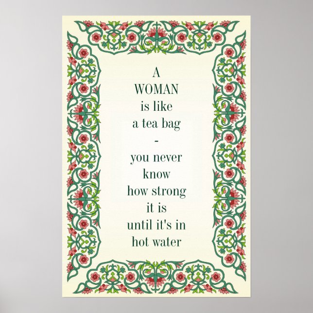 Poster Uma mulher é como um saco de chá; você nunca sabe  (Frente)