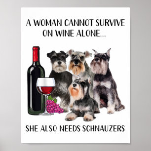 Poster Uma Mulher Não Pode Sobreviver Apenas Ao Vinho Sch