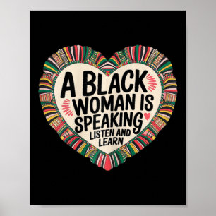 Poster Uma Mulher Negra Está Falando Ouça E Aprenda Junet