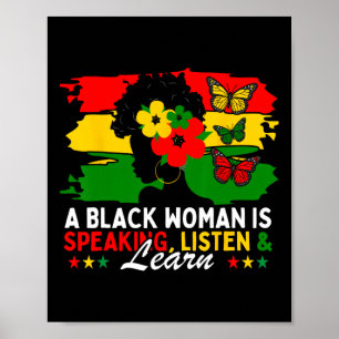 Poster Uma Mulher Negra Está Falando Ouça E Aprenda Pela