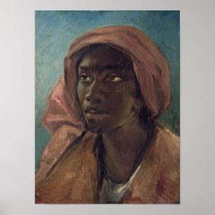 Póster Uma mulher nova do negro