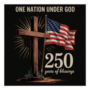 Póster Uma Nação Sob Deus 250 Anos