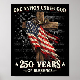 Poster Uma Nação Sob Deus 250 Anos Aniversário de 250 ano