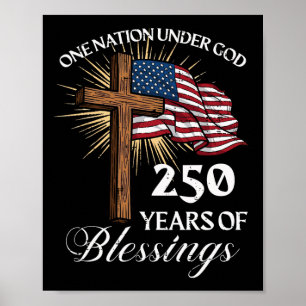 Poster Uma Nação Sob Deus 250 Anos Aniversário de 250 ano