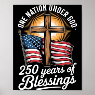 Poster Uma Nação Sob Deus 250 Anos Aniversário de 250 ano