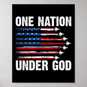 Poster Uma Nação Sob Deus Bandeira Americana Fig 4 De Jul