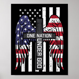 Poster Uma Nação Sob O Memorial das Asas da Bandeira de D