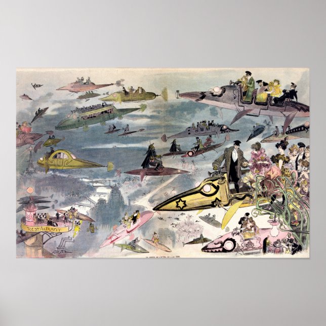 Poster Uma noite na ópera em 2000 por Albert Robida (Frente)