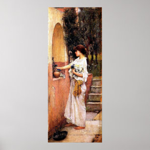 Poster Uma Oferta Romana por John William Waterhouse