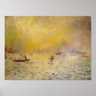 Poster Uma opinião de Renoir da névoa de Veneza