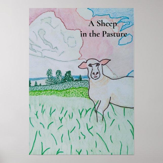 Poster Uma Ovelha no Pasto  (Frente)