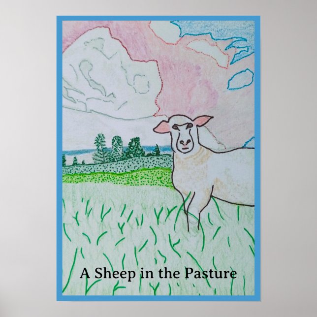 Poster Uma Ovelha no Pasto  (Frente)