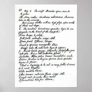 Poster Uma página do diário do Rev. James Woodforde