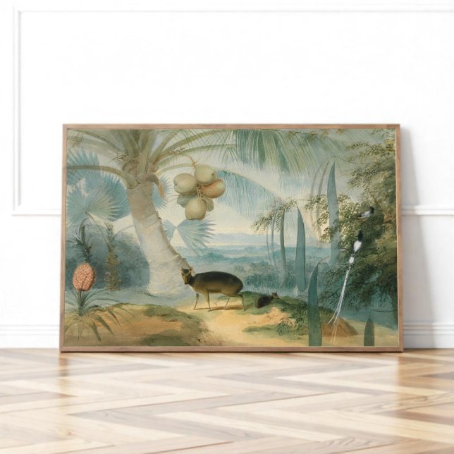 Poster Uma paisagem no Ceilão por Samuel Daniell (Criador carregado)