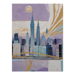 Póster Uma Paisagem Urbana Lunar