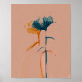 Poster Uma Parceria Floral - Flores de Abstrato
