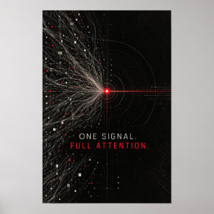 Poster Uma Parede Motivacional de Foco e Atenção Total Si
