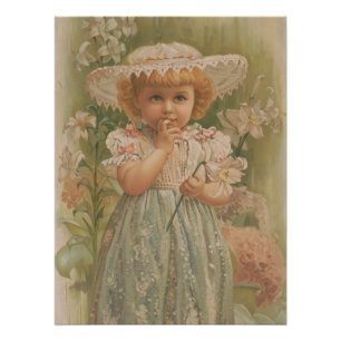 Póster "Uma Páscoa em Flor" Ilustração Vintage, cerca de