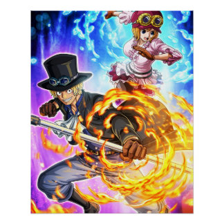 Póster Uma peça , Law , Luffy e Capitão Kid