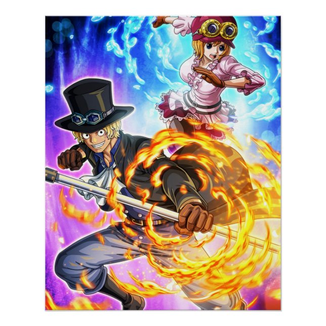 Póster Uma peça , Law , Luffy e Capitão Kid (Frente)