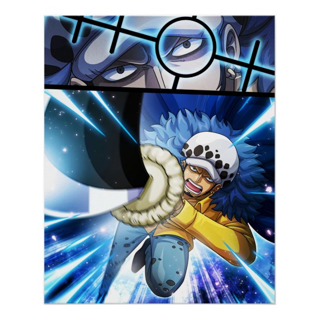 Póster Uma peça , Law , Luffy e Capitão Kid (Frente)