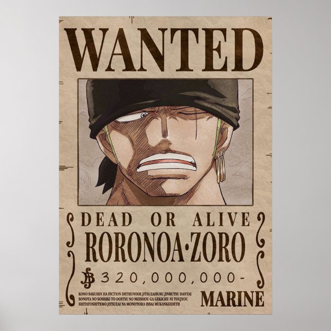 Poster Uma peça que Zoro queria (Frente)