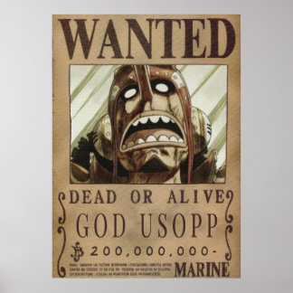 Poster Uma Peça Queria Deus Usopp