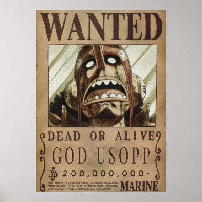 Poster Uma Peça Queria Deus Usopp (Frente)