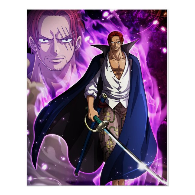 Póster Uma peça , Shanks (Frente)