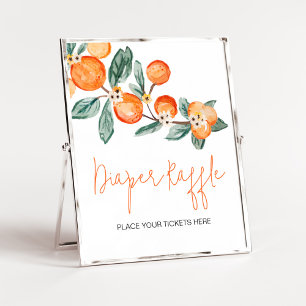 Poster Uma Pequena Cutie está no caminho da Fralda Laranj