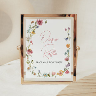 Poster Uma Pequena Fralda de Chá de fraldas de flor selva