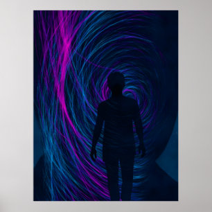 Poster Uma pessoa se vê perdida no algoritmo