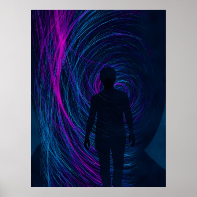 Poster Uma pessoa se vê perdida no algoritmo (Frente)