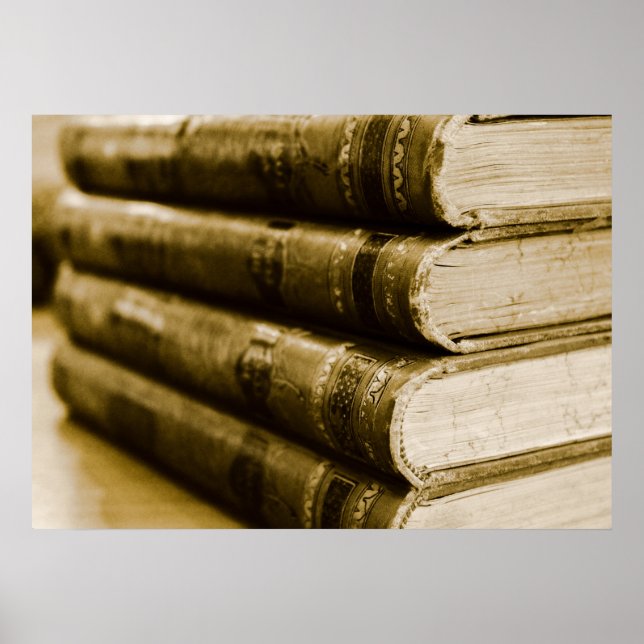 Poster Uma pilha de livros antigos (Frente)