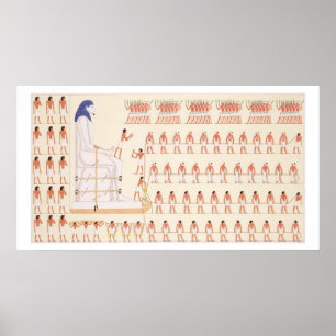 Poster Uma pintura de parede em Beni Hasan que descreve