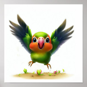 Poster Uma pintura digital de uma conure galega