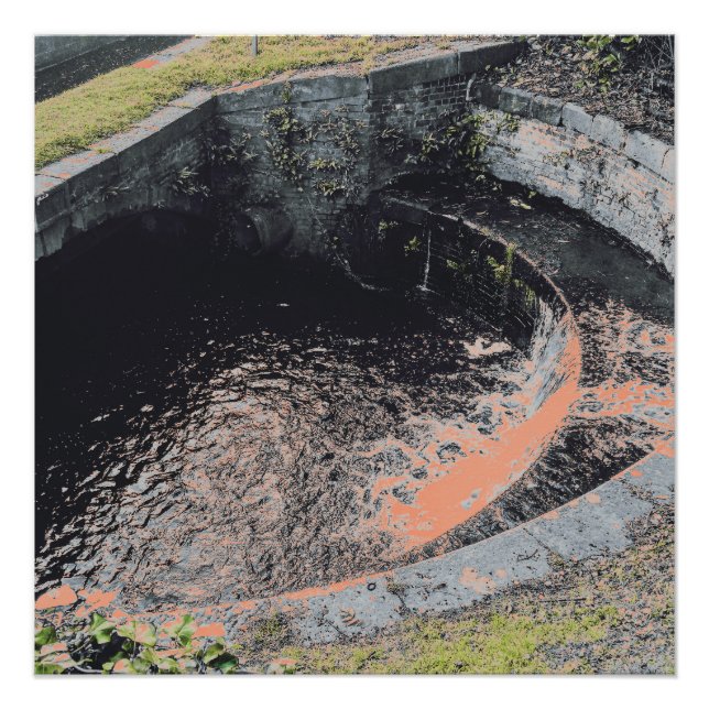 Póster Uma Piscina de laranja em Welshpool (Frente)
