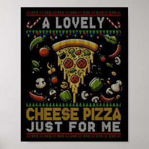 Poster Uma Pizza De Queijo Adorável Só Para Mim Em Casa C