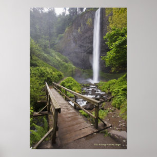 Poster Uma ponte sobre o Rio Columbia e quedas de